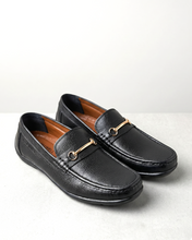 HAND MADE LEATHER CRAFTED LOAFERS | BLACK - BUCKLE