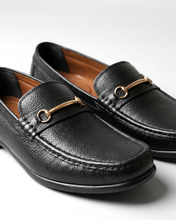 HAND MADE LEATHER CRAFTED LOAFERS | BLACK - BUCKLE