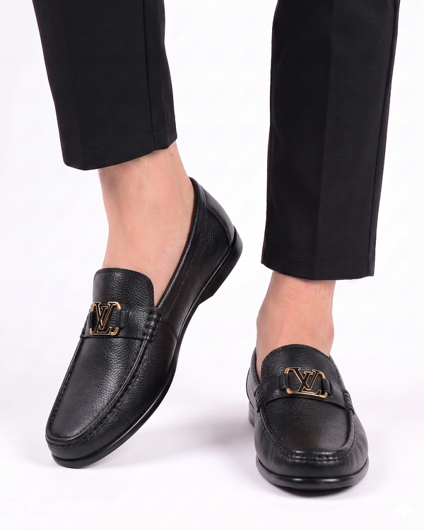 HAND MADE LEATHER CRAFTED LOAFERS | BLACK - LV