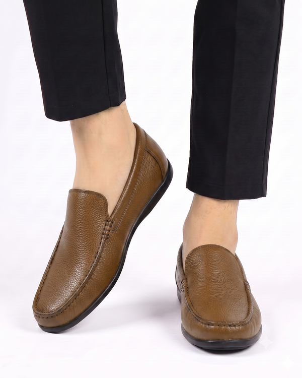 HAND MADE LEATHER CRAFTED LOAFERS | BROWN