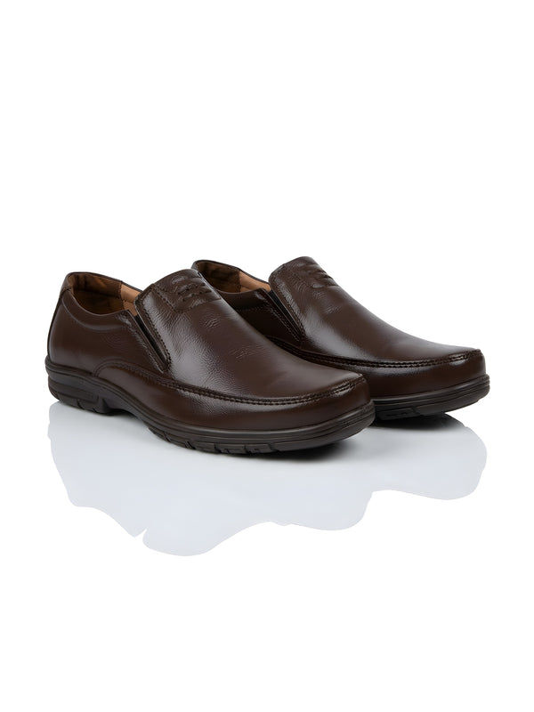 MEDICATED HAND MADE BROWN LEATHER SHOES