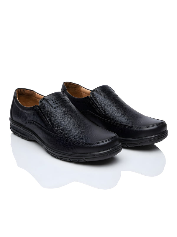 MEDICATED HAND MADE BLACK LEATHER SHOES