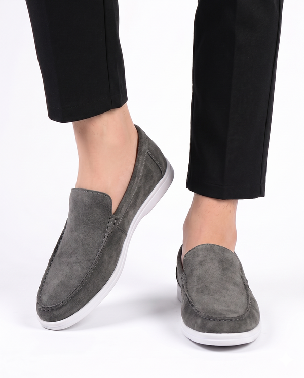 ITALIAN STYLE LOAFER HAND MADE SOFT SOLE - GRAY