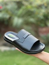 EID SALE 50% OFF - LEATHER SLIPPERS - BLACK
