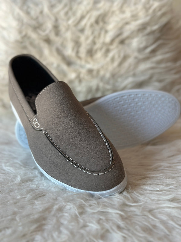 ITALIAN STYLE LOAFER HAND MADE SOFT SOLE - GRAY