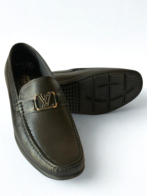 HAND MADE LEATHER CRAFTED LOAFERS | BLACK - LV