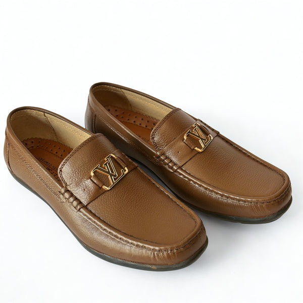 HAND MADE LEATHER CRAFTED LOAFERS | BROWN - LV