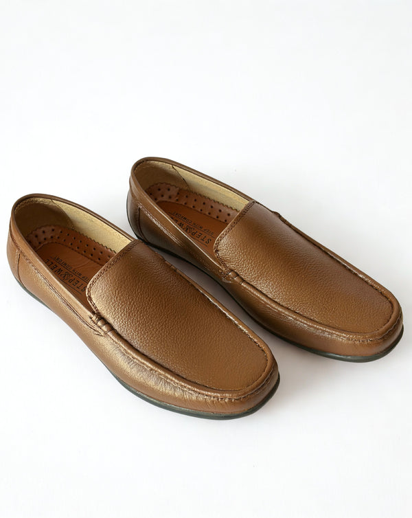 HAND MADE LEATHER CRAFTED LOAFERS | BROWN