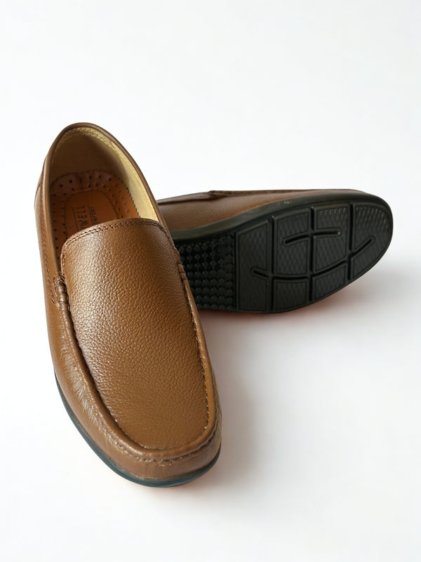 HAND MADE LEATHER CRAFTED LOAFERS | BROWN
