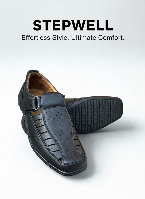 COMFORTABLE SANDAL | 50% OFF | BLACK