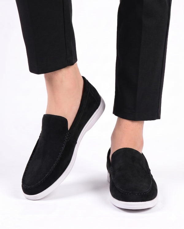 ITALIAN STYLE LOAFER HAND MADE SOFT SOLE - BLACK
